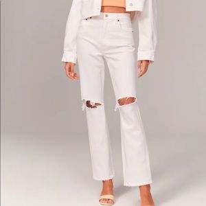 Abercrombie Ultra High Rise Ankle Straight Jeans